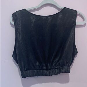 BOGO Double Zero - Black Sleeveless Crew Neck Crop Top - Size Spicy Small 😝